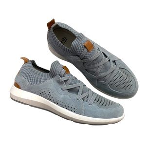 Earth Desire Flow Sneakers in Light Blue Suede